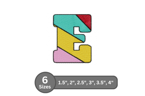 Candy Stripe Alphabet - E for Holiday Embroidery