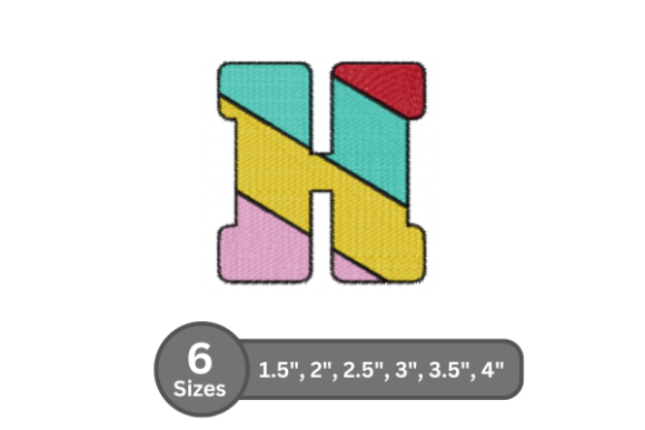 Candy Stripe Alphabet - H for Personalized Gifts