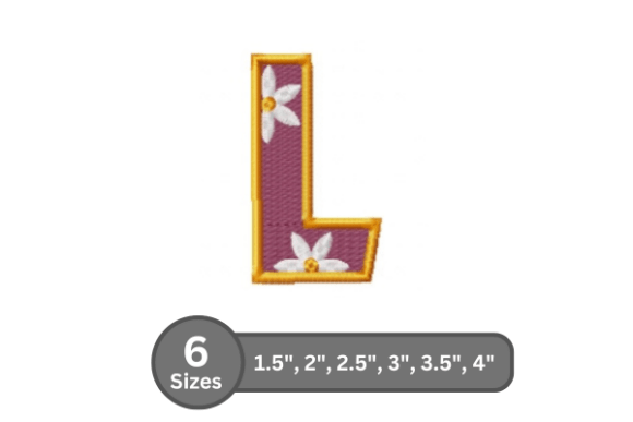 Daisy Joy Alphabet -L: A Stylish Embroidery Design