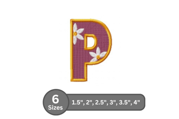 Daisy Joy Alphabet - P for Boutique Sweatshirts