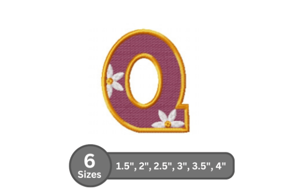 Daisy Joy Alphabet -Q: A Versatile Embroidery Design