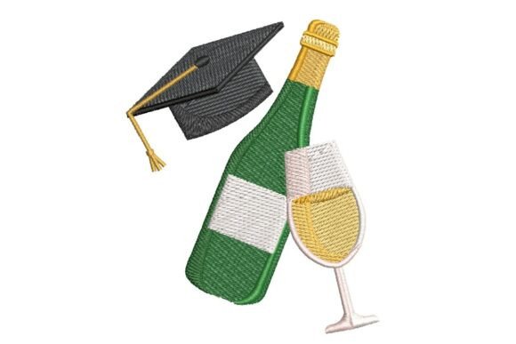 Graduation Champagne Embroidery