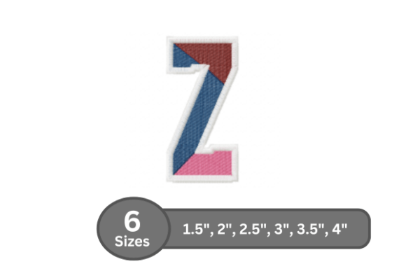 Street Varsity Alphabet - Z for Personalized Gifts